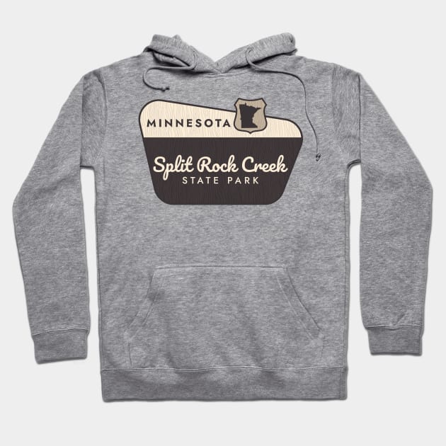 Split Rock Creek State Park Minnesota Welcome Sign Hoodie by Go With Tammy